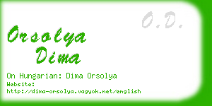 orsolya dima business card